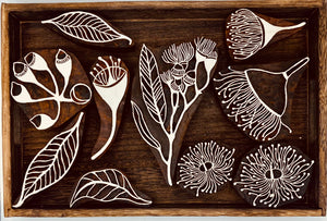 Eucalypt Leaf Wood Block Stamp