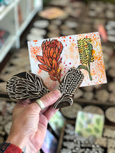Load image into Gallery viewer, Banksia Flower Wood Block Stamp