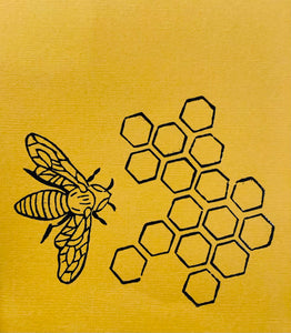 Native Bee and Honeycomb Stamp Set
